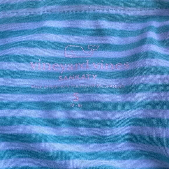 VINEYARD VINES Girls Sankaty T-Shirt Dress S 7-8 Toddler Girl Blue Stripes - Picture 9 of 10